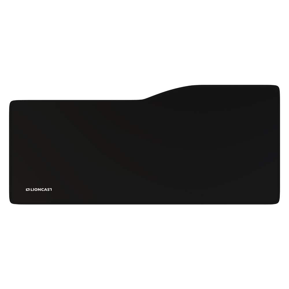 Lioncast Conquer Oversize Mouse Mat Gaming/Gamer Mouse Pad (795mm x 345mm, fabric, stitched edge) Black - Extended Version ideal for Gaming & E-Sports