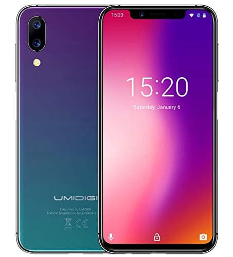 UMIDIGI ONE PRO - 5.9"fullsurface Notch screen (19:9 ratio) smartphone, Super slim design, Android 8.1, P23 Octa Core 2.0GHz 4GB+64GB - Gradient Twilight