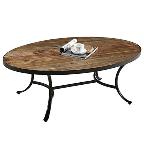 Berkely Practical Reclaimed Wood Round Cocktail Table