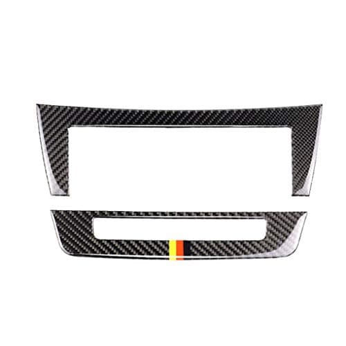 Lorjoy Carbon Fiber Multimedia Central Control Panel Cover Trim Replacement For Mercedes W204 C Class 2010-2013