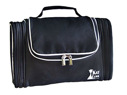 KATLUVA HANGING TOILETRY BAG - Compact Essentials and Necessities Organizer Kit with Metal Hook