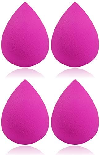 4 Pcs Makeup Sponge Set Blender Beauty Foundation Blending Sponge - Soft Latex Free Vegan Sponges - Blending, Highlighting, Contouring - Flawless Coverage