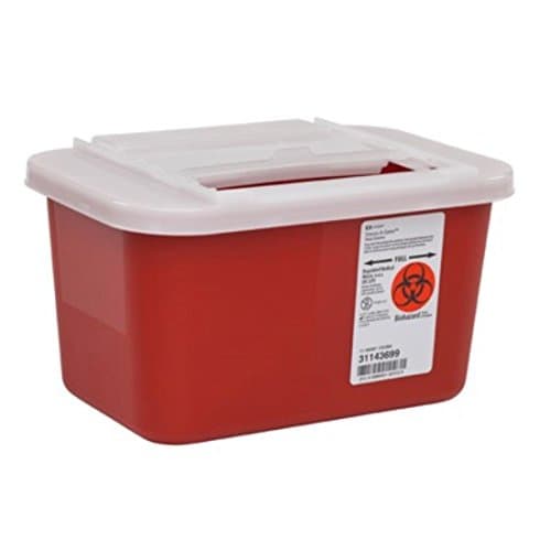 Mfr#31143699 - Sharps Container 1 Gallon Red Base (Case of 32) by Kendall/Covidien