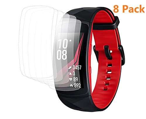 Samsung Gear Fit 2 Pro SM-R365 Screen Protector (8-Pack), eLander Full Coverage Screen Protector for Samsung Gear Fit 2 Pro HD Clear Anti-Bubble Film