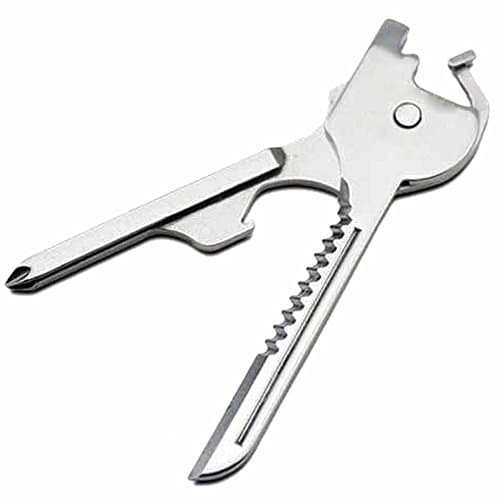 Outdoor 6-in-1 Key Ring Multi-function Tool EDC Mini Multipurpose Folding Pliers Portable Vise Keychain