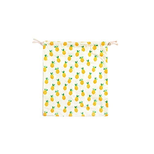 WDOIT 3pcs pineapple Drawstring Bags Drawstring Storage Bag Travel Bag Satchel Tote Gift Bag Cotton and linen Storage Bag