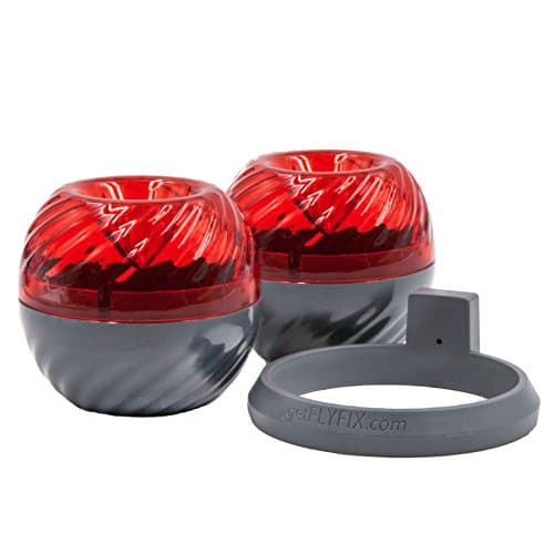 FlyFix Fruit Fly Trap with Included Magnetic Clip (2, Red/Gray)