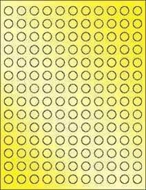 (6 SHEETS) 924 1/2" BLANK GOLD METALLIC ROUND CIRCLE STICKERS FOR LASER PRINTERS ONLY~ SIZE: 8-1/2"X11" STANDARD SHEETS