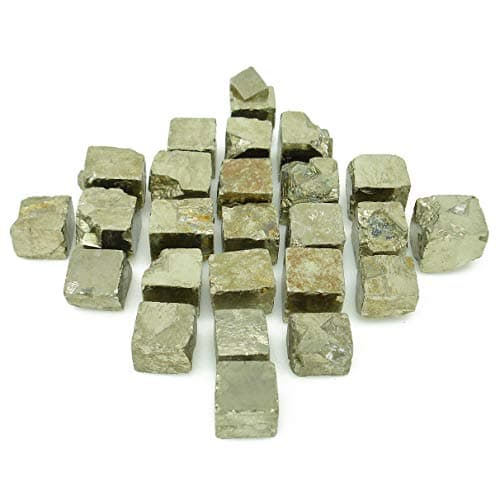 (1) Iron Pyrite Natural Cube with Description Card - 4 Sizes Available (Small 1/2 inch)