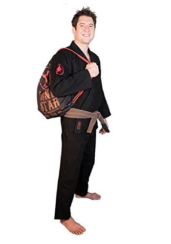 #1 BUNDLE in BJJ Jiu Jitsu Gi's Includes Free Belt + Free Carrying Bag + Free Submission and Position Videos + 30 Day Comfort Guarantee. IBJJF Approved - Lone Star Premium Uniform (A3, Black)