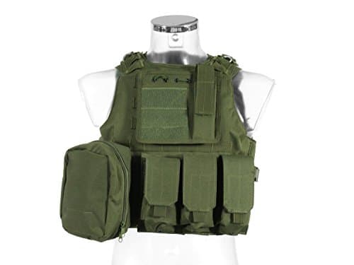 PHX Pull Over Plate Carrier/Vest Amphibious, with 3pockets, Molle compatible - OD green