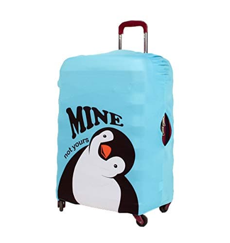 Rainproof Elastic Luggage Protective Cover Suitcase Protector Carry-on and Checked-in Size (Medium, Penguin)