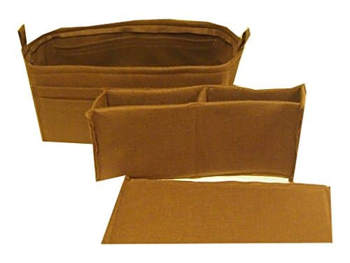 Felt purse insert 11" wide 5" deep 5" tall, 9 pockets, Monogrammed Handbag Organizer, Bottom shaper, tabs