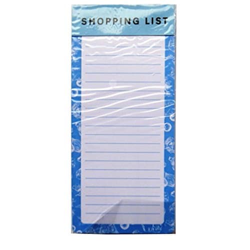 Loft Magnetic Blue Shopping List Notepad - 100 Sheets Per Pad - Size 9' X 4'
