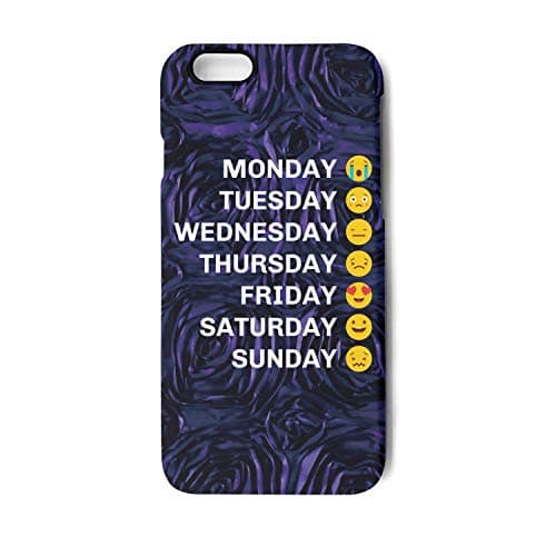 Vekq iPhone 6 plus/6s plus Case funny face symbol A WEEK Shock Absorption TPU Back Cover Compatible with iPhone 6 plus/6s plus