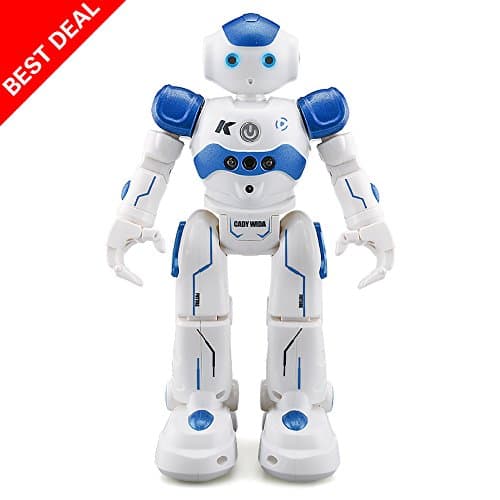 Remote Control Robots - RC Funny Toys Robots With LED Lights,Smart Dancing Gesture Remote Control Programmable, Singing, Dancing, Walking, Christmas Present Robot Toys For Kids,by MKLOT (Blue)