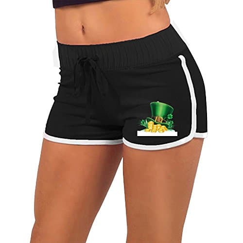 Chapeau-de-lutin-de-vert-du-jour-de-st-patrick-avec-le-trèfle-et-l-67478867 Trendy Fitness Casual Women Hot Sport Short Gym Workout Yoga Short