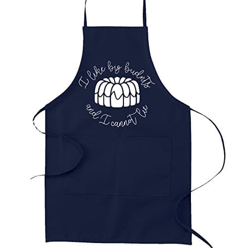 Decal Serpent I Like Big Bundts And I Cannot Lie Pun Funny Parody Cooking Baking Kitchen Apron Navy Blue