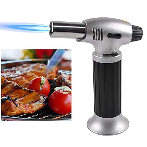Blow Torch/Kitchen Butane Torch,Kitchen Cooking Culinary Torch Adjustable Flame Lighter For BBQ And Baking, DIY,Black,1PCS [Energy Class A]