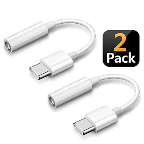 Pixel 2 Dongle Headphone Adapter Type C to 3.5mm, DESERTI [2-Pack] Type C 3.5mm Aux Converter w/Realtek DAC Hi-res Chipset for Google Pixel 2/Pad Pro 11" 12.9" 2018/Pixel 3/XL/Samsung S9 S9+ Note 9