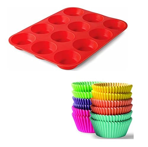 BaHoki Essentials 300 Piece Rainbow Colored Paper Baking Cups - Cupcake &amp; Muffin Liners (Bundle)