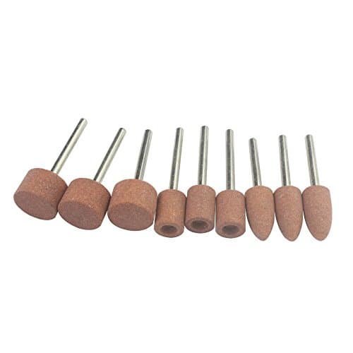 9pcs Abrasive Mounted Stone For Dremel Rotary Tools Grinding Stone Wheel Head For Dremel Accessories 1/8 Inch Shank