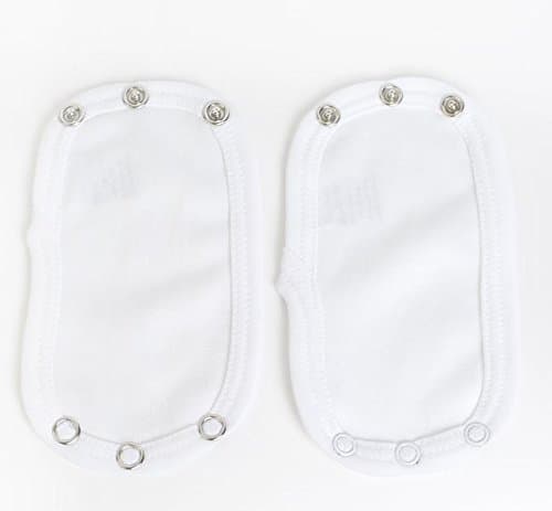 Bodysuit Extenders Pack of 2 same Size for Gerber, old navy, cherokee, baby gap, Labeled 1 Snaps, Onesie Extenders
