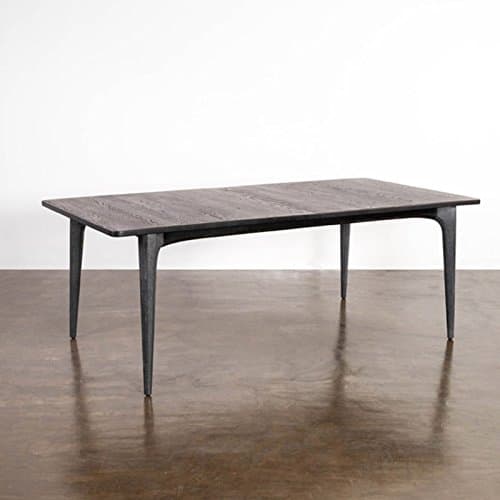 Salk Expandable Dining Table in Seared Oak and Grey Concrete Base