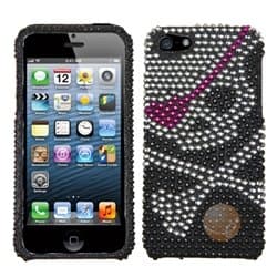 MYBAT Skull Diamante Protector Cover compatible with Apple iPhone 5S/5