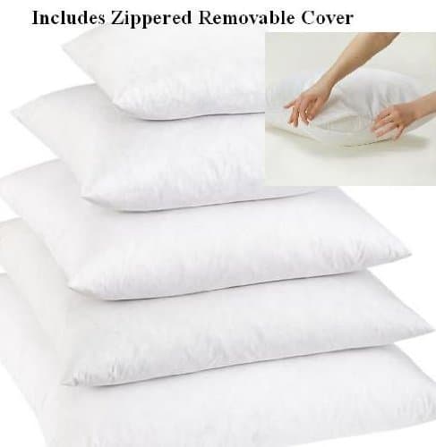 King Size White Goose Feather and Goose Down Pillows s- Set of 2 - Exclusively by Blowout Bedding RN# 142035