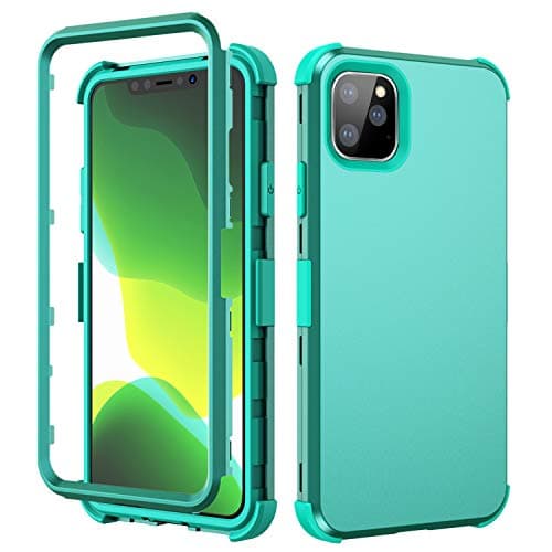 iPhone 11 Pro MAX Case,SKYLMW Hybrid Three Layer Shock-Absorption with Hard PC Soft Silicone Protective Cover for iPhone 11 MAX Pro 6.5 inch 2019，Green