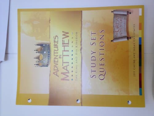 Matthew Study Set- 2005, No Binder (Adventures in Matthew: The King and His Kingdom) Loose Leaf – 2005