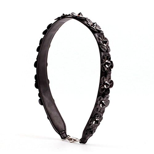 Actlure Cowhide Leather Flower Replacement Interchangeable Shoulder Strap with Swivel Hook for Handbags Purse Bags