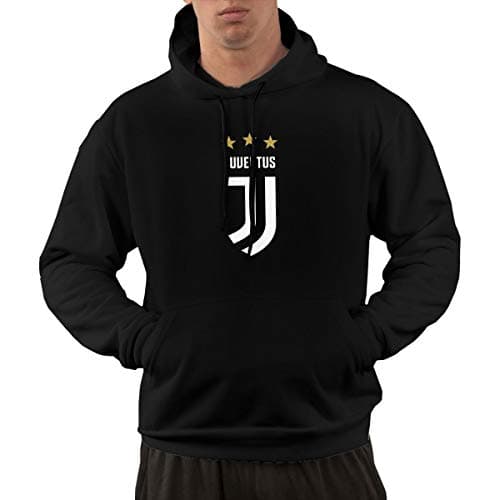 BAIMUDA Juventus Logo 2017-2018 Drawstring Pockets Pullover Hoodie Hooded Sweatshirt for Mens