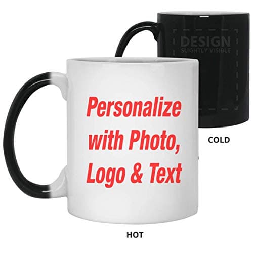 Designsify Personalized Custom Gift, Add Photo Logo Text - 11 15 Oz Color Changing Mug Mother’s Father’s Day Birthday Anniversary