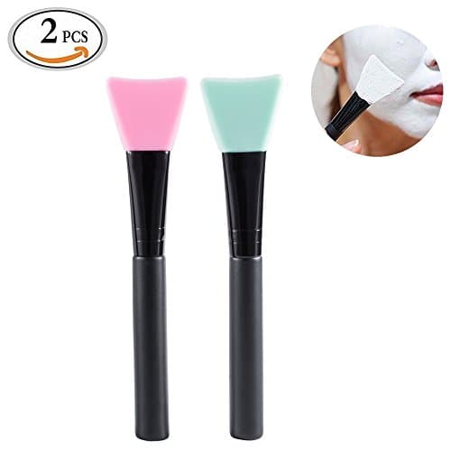 SHPMAS Silicone Facial Mask Brush Makeup Brushes Multi Functional Flat Type Face Brush,Super Soft Hairless Mask Mud Brush for Your Facial Care Body Lotion Butter Applicator (2 packs)