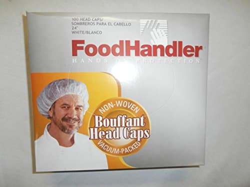 100 Bouffant Non-woven Head Caps 24" White