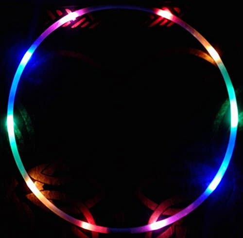 Rainbow LED Hula Hoop - 5/8" HDPE - 10 LED - Regular AAA Batteries