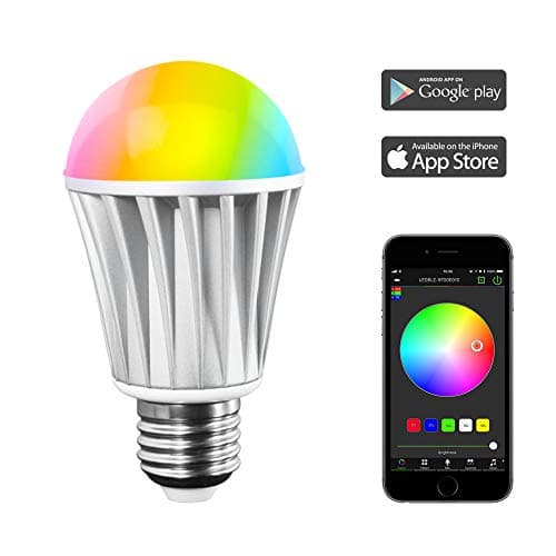 Konxie Smart LED 7.5W Bluetooth Light Bulb, Dimmable Multicolored Party Light Bulb, Sunset Sleeping Light Night Light for Bedroom Home,No Hub Required
