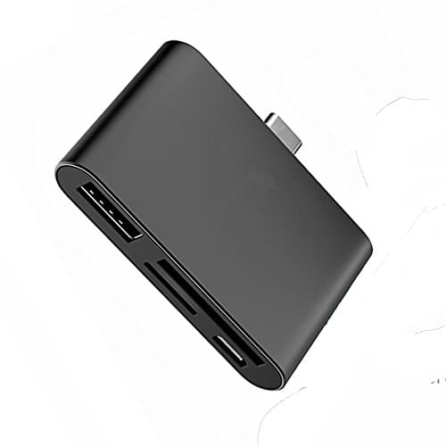 AUERTU USB 3.1 Type C to USB 2.0 Card Reader HUB, support OTG. maximum 10 Gbps, Charge and Transfer! Combo Multiport [4-in-1], Adapter to USB &amp; Micro USB, Card Readers for SD &amp; microSD