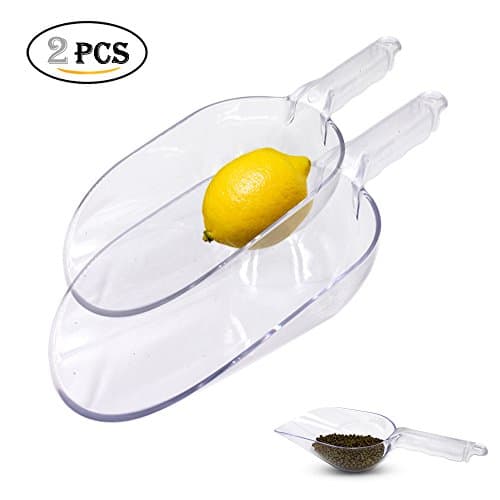 Plastic Ice Scoop, Feed Scoop, Kitchen Scoop For Candy, Desert, Buffet, Coffee, Tea, Ice Cream &amp; Powder, Candy Scoop Set for Wedding Party Buffets (Large)