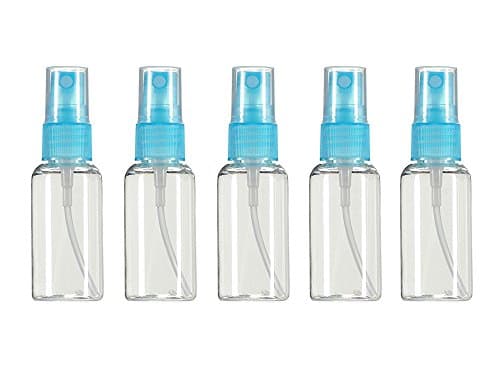 Plastic Spray Bottles 30ML Portable Refillable Plastic Fine Mist Perfume Makeup Clear Empty Spray , Sprayer Bottle Cosmetic (5 Pcs)