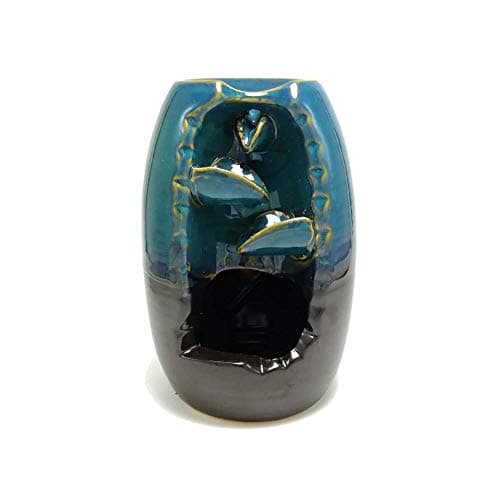 Guwheat Incense Burner, Creative Backflow Waterfall Ceramics Incense Holder for Cone Home Decor Aromatherapy Ornament (Backflow Waterfall S)