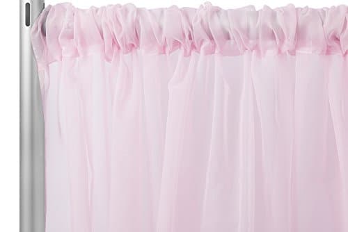 Sheer Voile 10ft H x 118" W drape/backdrop - Pink