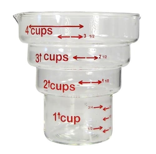 Catamount Glassware 4-Cup Step Measure without Handle