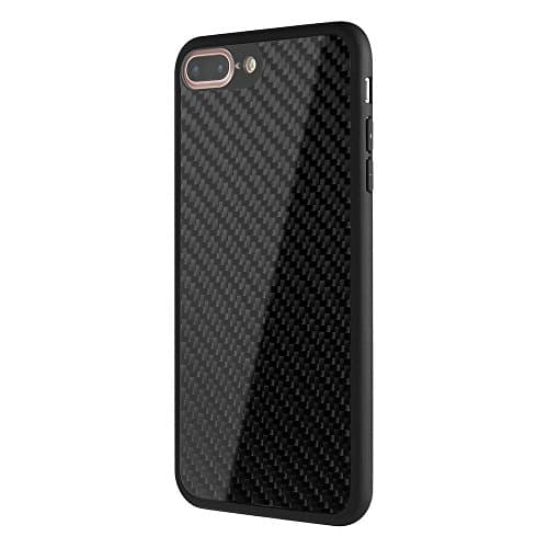 TaCity iPhone 7 Plus Case,TaCity Ultra Thin and Pocket-friendly Strong Slim Carbon Shield Cover for iPhone 7 Plus (5.5") (Gloss Black)