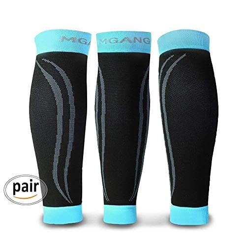 Calf Compression Sleeve, 1 Pair Unisex, Strong Calf Support 20-30mmHg, Best for Calf Pain & Swelling Relief, Shin Splint, Varicose Veins, Muscle Recovery, Travel, Nursing, Running, Cycling, Blue XXL