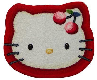 QYRS Latch Hook Rug Kit in Red Black White Hello Kitty 52cm X 45cm