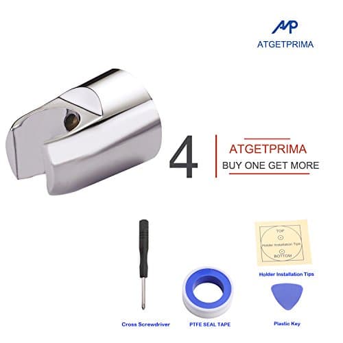 ATGETPRIMA Handheld Shower Head Holder Wall Mount Bracket for Bathroom Hand Sprayer Wand or Toilet Hand Held Bidet Spray ABS,Chrome Plating, B01C