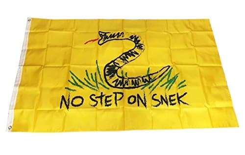 No Step On Snek Flag with Grommets,3 x 5 Feet